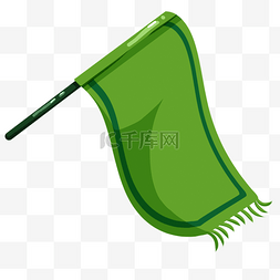 绿色旗帜长方形