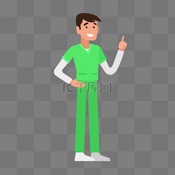 绿色制服图片_绿色着装的男人矢量素材