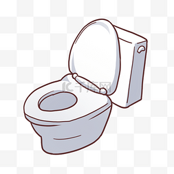 漏水的马桶图片_卡通可爱马桶卫生间png