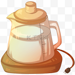 茶壶水壶图片_烧水玻璃水壶插画