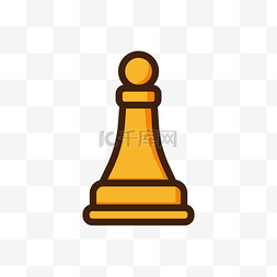 手绘卡通国际象棋棋子兵