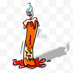 蜡烛火焰卡通图片_蜡烛万圣节卡通蜡烛卡通火焰烛卡