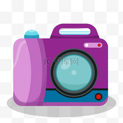 光学器械图片_紫色照相机