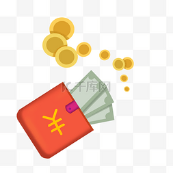 金融首页图片_漂浮素材红包金币元素