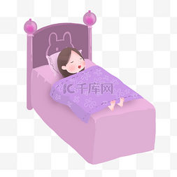扁平睡眠图片_紫色睡眠日