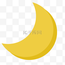 月亮图案图片_手绘黄色的月亮免抠图