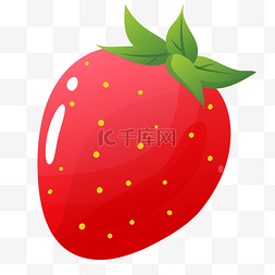 薄荷茶草莓茶图片_红色水果草莓插画