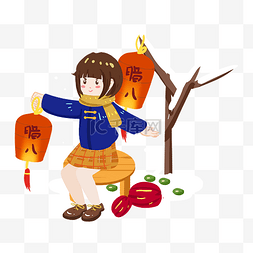 腊八节传统节日手绘插画