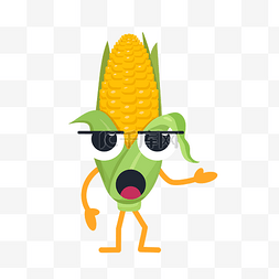 卡通手绘蔬菜玉米图片_矢量卡通玉米