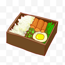 土鲜鸡蛋干图片_卡通手绘饭盒便当