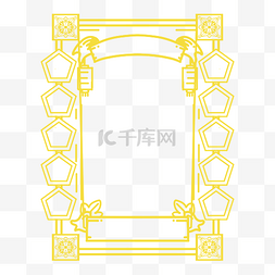 简约风手绘边框图片_中国风手绘复古简约线框