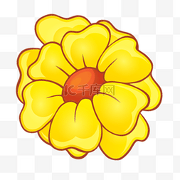 卡通黄色的花朵免抠图