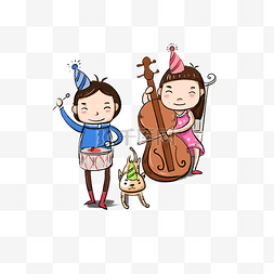 大提琴图片_儿童节音乐培训班可爱手绘