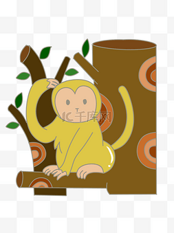 保护动物图片_可爱卡通珍惜保护动物金丝猴可商
