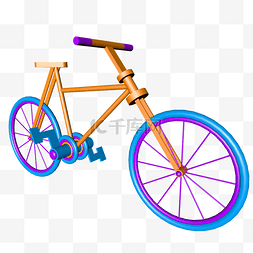 自行车彩色模型儿童玩具自行车模