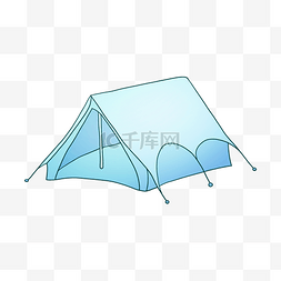 蓝色帐篷露营工具