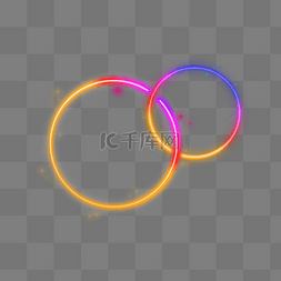 光效素材点圆环图片_彩色圆环装饰光效