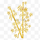 中国风传统烫金鲜花花纹装饰图之竹子