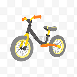 灰色手绘图片_手绘儿童自行车插画
