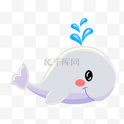 海底动物手绘图片_手绘可爱卡通海底鲸鱼