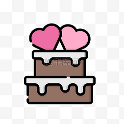 生日蛋糕蛋糕图标图片_美味甜品甜食生日蛋糕mbe风格插画