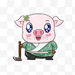 手绘卡通猪形象图片_2019猪年手绘创意卡通可爱猪形象