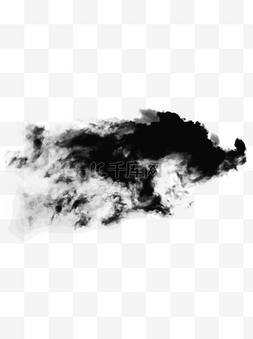 简约写实中国风黑色水墨云效果素