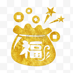 金色花纹中国风图片_中国风传统烫金花纹福袋红包装饰