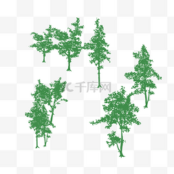 零散元素图片_零散的几株树木设计图