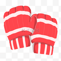 拳击运动手套图片_红白色拳击手套