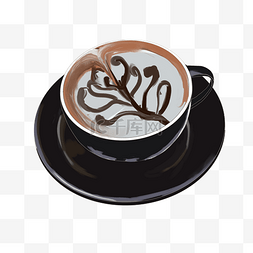 手绘杯子咖啡图片_手绘别致咖啡插画