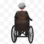 坐轮椅的老奶奶设计图