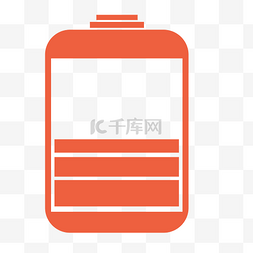 安卓手机标志图片_红色矢量电池电量图