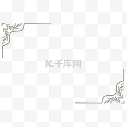 平面海报配图图片_春天绿色边框插画