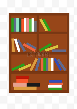棕色书柜书籍
