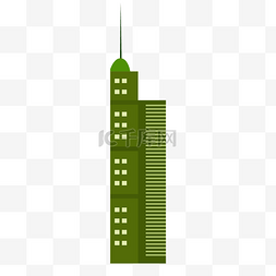 摩天大楼矢量图片_绿色摩天大楼矢量图形