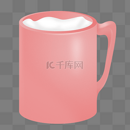 粉色牛奶杯子插图