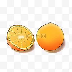 橙子卡通水果