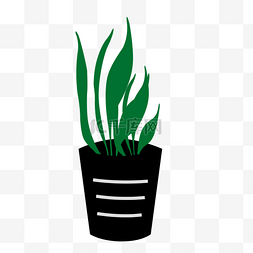 清新空气图图片_绿色的盆栽植物免抠图