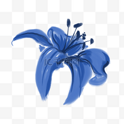 蓝色清新唯美花朵图片_蓝色花朵蓝色