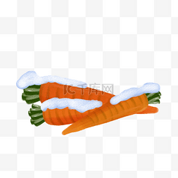 农家有机蔬菜图片_有机蔬菜胡萝卜手绘插画