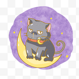 猫咪月亮星空