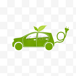 新能源太阳能图片_绿色新能源汽车插画
