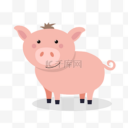 粉色小猪猪矢量素材