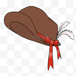 女士棕色帽子插图