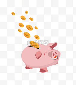 手绘小猪存钱罐