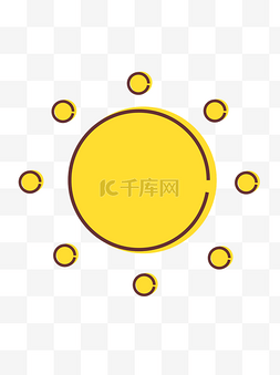 卡通可爱太阳图标图片_太阳图标设计可爱卡通天气MBE矢量