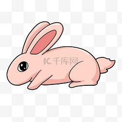 卡通动物动物眼睛图片_卡通可爱粉色兔子