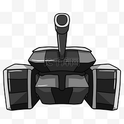 武器装备图片_卡通黑色武器坦克