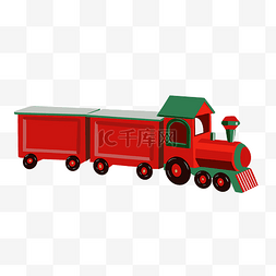 圣诞节贴纸吊饰图片_圣诞元素贴纸-小火车2